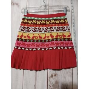 The Childrens Place Skirt Girls Size 10 Knit Animal Butterfly Heart Pattern Wool